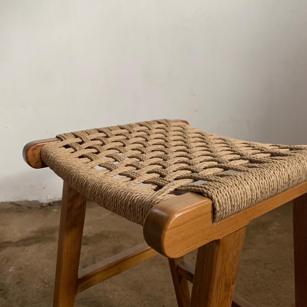 Kursi Bar Stool Jati Tali Rope