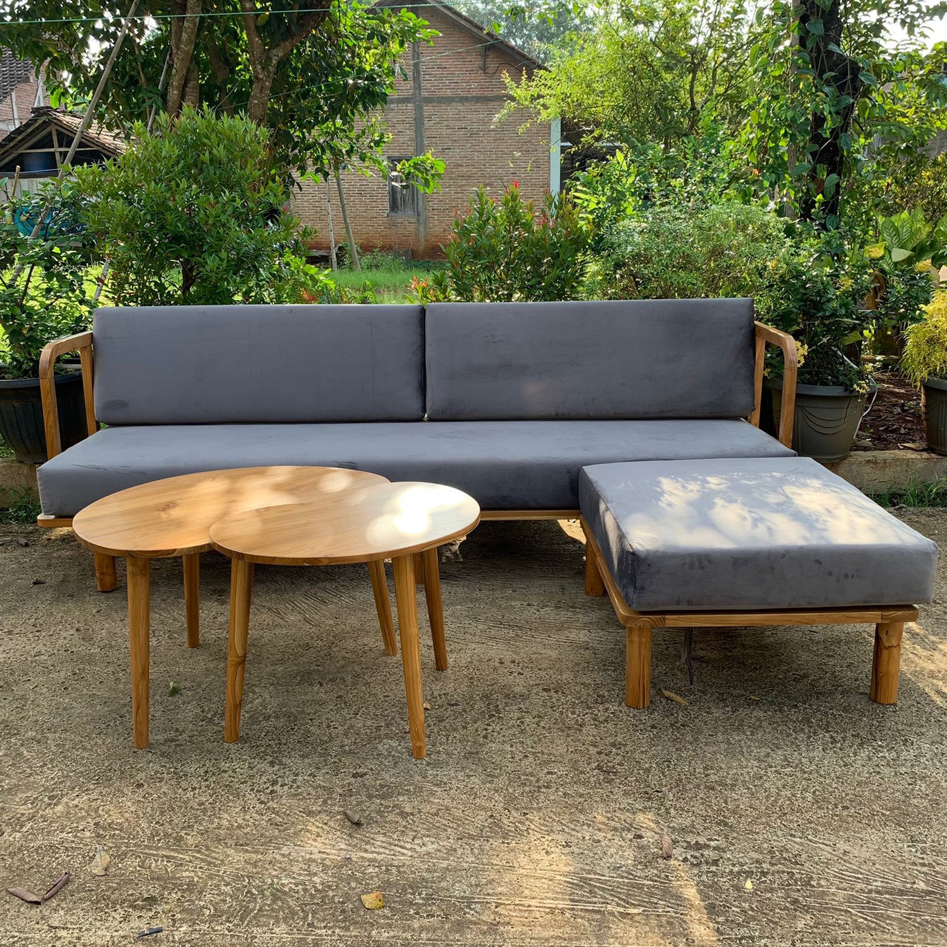 Kursi Sofa Sudut Minimalis Jati