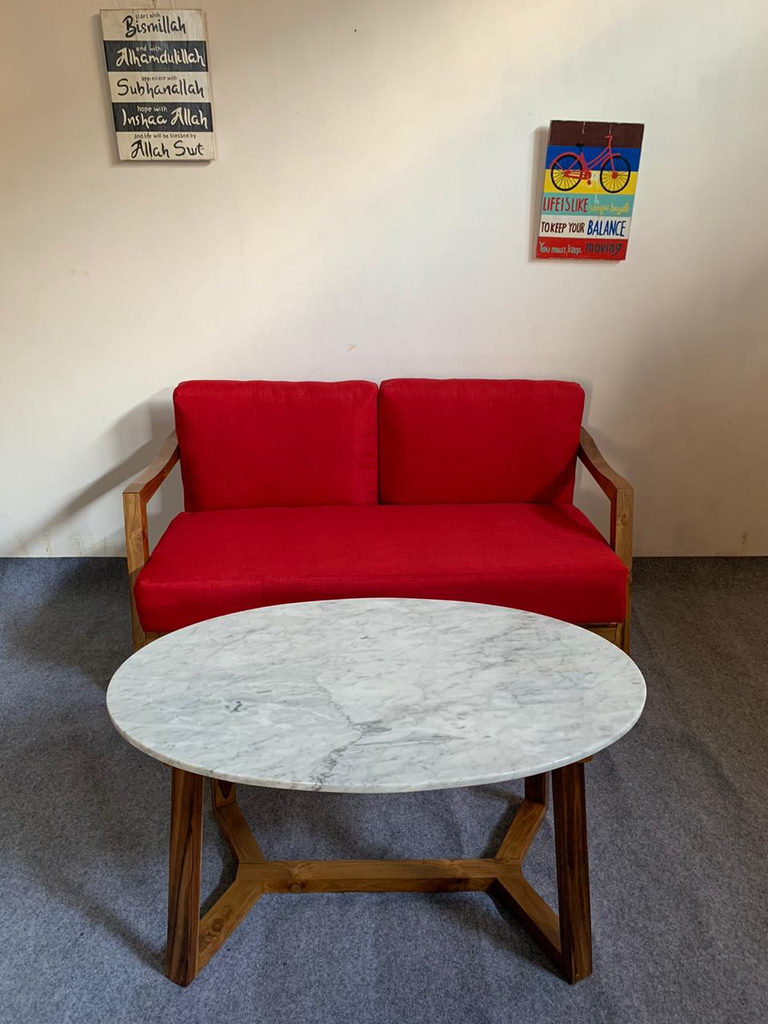 Set sofa tamu minimalis bagus terawet di Jepara