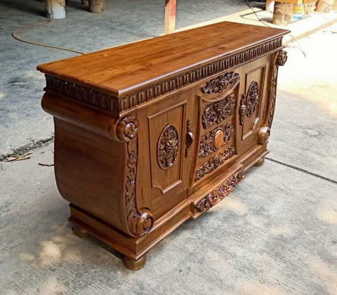 Bufet ukir kayu jati