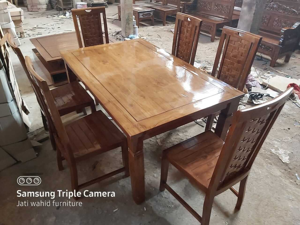 kursi makan jati minimalis bagus murah Jepara