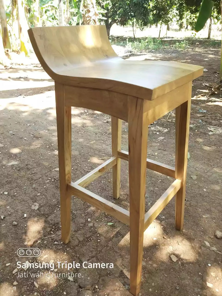 Mebel Kursi bar minimalis kayu jati
