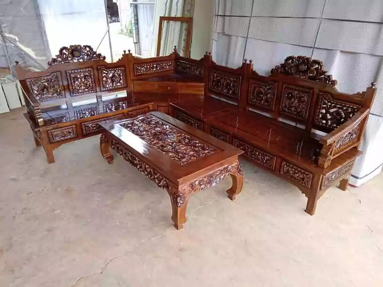 set kursi tamu ukir jati jepara