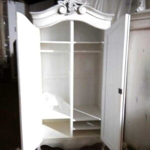 Almari Pakaian 2 pintu ukir
