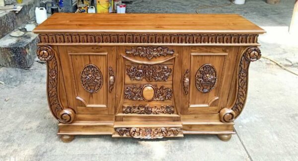 Bufet ukir kayu jati