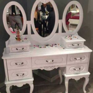 Meja rias warna putih kayu mahogany, Meja rias warna putih kayu mahoni, Meja rias warna putih, Meja rias warna putih duco, meja rias Furniture, meja rias Furniture Jepara, meja rias Jepara