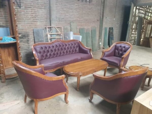 Sofa Tamu kayu jati model lois