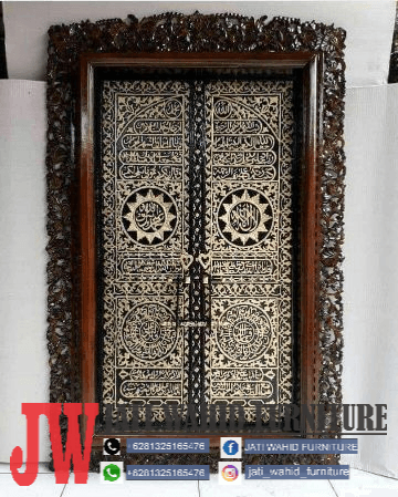 miniatur pintu,miniatur pintu masjid nabawi,miniatur pintu masjid,replika pintu masjid,miniatur jati,miniatur pintu kayu jati