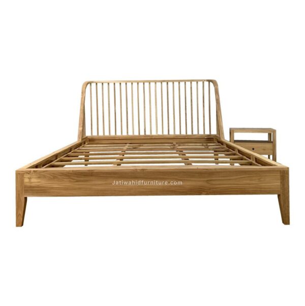 Tempat Tidur Kayu Minimalis Retro