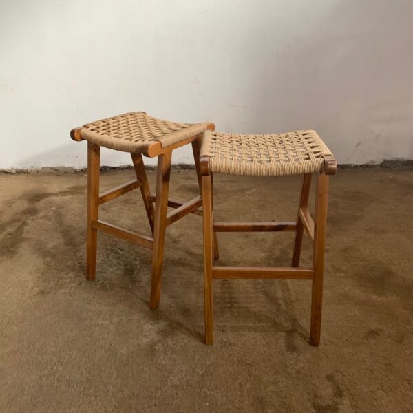 Kursi Bar Stool Jati Tali Rope