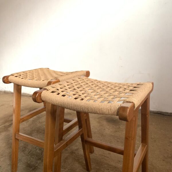 Kursi Bar Stool Jati Tali Rope