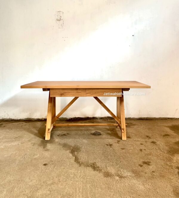 Meja minimalis, meja kerja minimalis, mena kerja natural wood